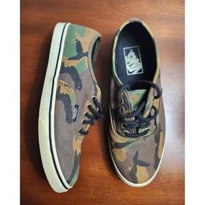 VANS Off The Wall TB9C Camo Low Lace Up Sneaker Shoes Womens Sz 6.5 Mens 5